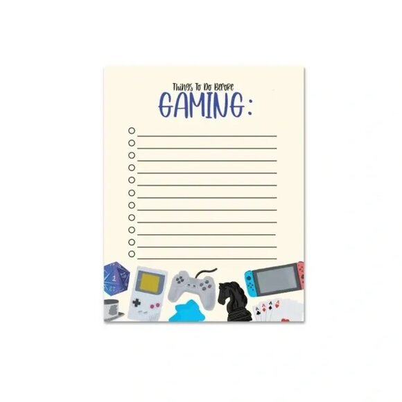 ($5) Things To Do Before Gaming Notepad - Picture 1 of 1